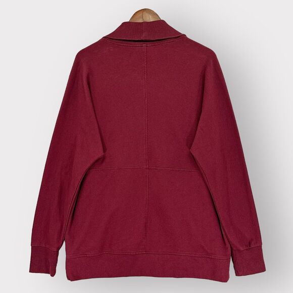Banana Republic Factory Open Circular Cardigan Women M Red Long Sleeve Knit F02 - Picture 6 of 11